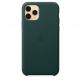 Apple iPhone Leather Case - оригинален кожен кейс (естествена кожа) за iPhone 11 Pro (зелен) 3