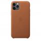 Apple iPhone Leather Case - оригинален кожен кейс (естествена кожа) за iPhone 11 Pro (кафяв) 5