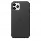 Apple iPhone Leather Case - оригинален кожен кейс (естествена кожа) за iPhone 11 Pro (черен) 1