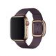 Apple Modern Buckle Band Medium - оригинална кожена каишка за Apple Watch 38мм, 40мм (лилав) 1