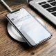 Baseus Metal Wireless Charger - поставка (пад) за безжично зареждане с технология за бързо зареждане за Qi съвместими устройства (бял) 6