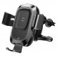 Baseus Smart Vehicle Bracket Wireless Charger - поставка за радиатора на кола с безжично зареждане за Qi съвместими смартфони (червен) 2