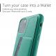 Mujjo Leather Wallet Case - кожен (естествена кожа) кейс с джоб за кредитна карта за iPhone 11 Pro Max (зелен) 3