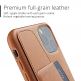 Mujjo Leather Wallet Case - кожен (естествена кожа) кейс с джоб за кредитна карта за iPhone 11 Pro Max (кафяв) 4