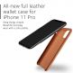Mujjo Leather Wallet Case - кожен (естествена кожа) кейс с джоб за кредитна карта за iPhone 11 Pro (кафяв) 6