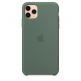 Apple Silicone Case - оригинален силиконов кейс за iPhone 11 Pro Max (тъмнозелен) 5
