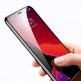 Baseus Anti-bluelight Full Screen Tempered Glass (0.30mm) - калено стъклено защитно покритие за целия дисплей на iPhone 11, iPhone XR (прозрачен-черен) (2 броя) 6