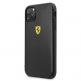 Ferrari On Track Carbon Effect Hard Case - поликарбонатов кейс с карбоново покритие за iPhone 11 (черен) 1