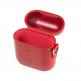 Torrii Airpods Leather Case - кожен кейс (естествена кожа) за Apple Airpods (червен) 1