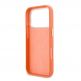 Дизайнерски кожен кейс с MagSafe за iPhone 17 Pro - Guess PU Saffiano Resin Logo MagSafe Case (оранжев) 5