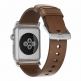 Nomad Strap Modern Leather - кожена (естествена кожа) каишка за Apple Watch 42мм, 44мм (кафяв-сребрист) 1