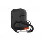 Urban Armor Gear Soft Touch Waterproof Silicone Hang Case - водо и удароустойчив силиконов калъф с карабинер за Apple Airpods (черен-оранжев) 1