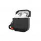 Urban Armor Gear Soft Touch Waterproof Silicone Hang Case - водо и удароустойчив силиконов калъф с карабинер за Apple Airpods (черен-оранжев) 2
