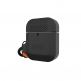 Urban Armor Gear Soft Touch Waterproof Silicone Hang Case - водо и удароустойчив силиконов калъф с карабинер за Apple Airpods (черен-оранжев) 3