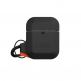 Urban Armor Gear Soft Touch Waterproof Silicone Hang Case - водо и удароустойчив силиконов калъф с карабинер за Apple Airpods (черен-оранжев) 5
