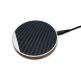 4smarts Select Wireless Fast Charger LIGNO 10W - поставка (пад) за безжично захранване с елементи от истинско дърво, карбон и кожа (сив-карбон) 2