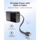 Външна батерия 10000 mAh с вграден USB-C кабел и 1xUSB-C, 1xUSB-A портове - Baseus EnerFill FC51 Bipow 2 Pro Digital Display Power Bank With USB-C Cable 22.5W 30000mAh (черен) 5