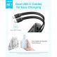 Външна батерия с вградени USB-C кабели и USB-C, USB-A портове и технология за бързо зареждане - Anker Zolo Power Bank 45W 20000 mAh (черен) 2