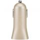 Incase Dual Car Charger with Lightning Cable - зарядно за кола с два USB изхода и Lightning кабел за iPhone, iPad и iPod (златист) 2