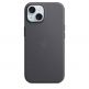 Оригинален текстилен кейс с MagSafe за iPhone 15 Plus (черен)  - Apple iPhone FineWoven Case with MagSafe 4