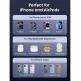 Двойна поставка (пад) за безжично зареждане за iPhone с Magsafe и AirPods - Ugreen Qi2 MagSafe 2-in-1 Inductive Charger 20W (тъмносив) 7