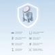Двойна поставка (пад) за безжично зареждане за iPhone с Magsafe и AirPods - Ugreen Qi2 Rocket 2-in-1 Inductive Wireless Charger 25W (син) 5