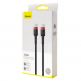 Baseus Cafule USB-C to USB-C Cable PD 2.0 100W - кабел с въжена оплетка и бързо зареждане за устройства с USB-C порт (200 см) (черен-червен) 4