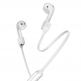 Baseus AirPods Silicone Hanging Sleeve - тънко силиконово въженце за безжични слушалки Apple Airpods & Apple Airpods 2 (бял) 2