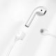 Baseus AirPods Silicone Hanging Sleeve - тънко силиконово въженце за безжични слушалки Apple Airpods & Apple Airpods 2 (бял) 6