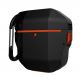 Urban Armor Gear HardCase - водо и удароустойчив силиконов (TPU) кейс с карабинер за Apple Airpods (черен-оранжев) 3