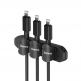 Baseus Cable Fixer Kit - органайзер за кабели с лепяща основа и 15 велкро лепенки (черен) 4