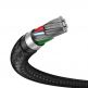 Baseus Cafule USB-А 3.0 Male to USB-А 3.0 Male USB Cable - USB кабел (мъжко-мъжко) с въжена оплетка (100 см) (тъмносив) 1