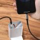 Baseus Horizontal USB-C to Lightning Cable - USB-C към Lightning кабел за Apple устройства с Lightning порт (50 см) (черен) 4