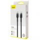 Baseus Cafule USB-C to USB-C Cable PD 2.0 100W - кабел с въжена оплетка и бързо зареждане за устройства с USB-C порт (200 см) (черен-сив) 1