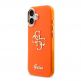Хибриден удароустойчив кейс за iPhone 17 - Guess IML 4G Script Metal Logo Case (оранжев) 1
