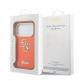 Хибриден удароустойчив кейс за iPhone 17 Pro Max - Guess IML 4G Script Metal Logo Case (оранжев) 6