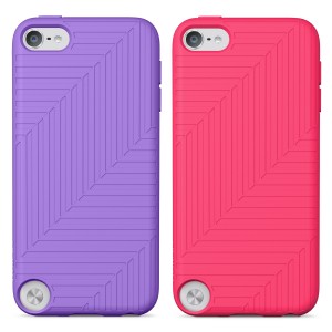 Belkin Flex Duo - силиконови калъфи за iPod Touch 5 (2 броя - лилав и розов)