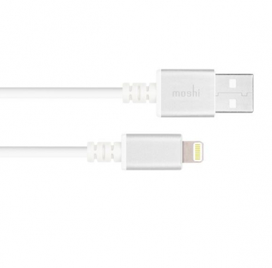 Moshi Lightning to USB Cable 3 m. - USB кабел (3 метра) за iPhone 5, iPhone 5S, iPhone SE, iPhone 5C, iPod Touch 5, iPod Nano 7, iPad 4 и iPad Mini, iPad mini 2, iPad mini 3 (бял)