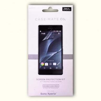 CaseMate Screen Protector - прозрачни защитни покрития за Sony Xperia Z3 Compact (три броя)