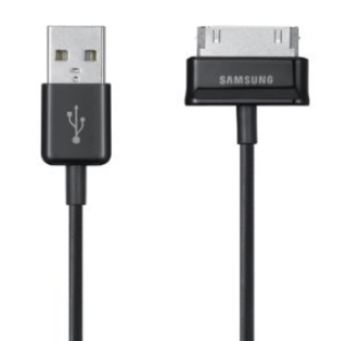 Samsung ECB-DP41ABE USB Data Cable - синхронизиращ и зареждащ кабел за Galaxy Tab 7.0 (2), 8.0, 10.1 (черен) (bulk)