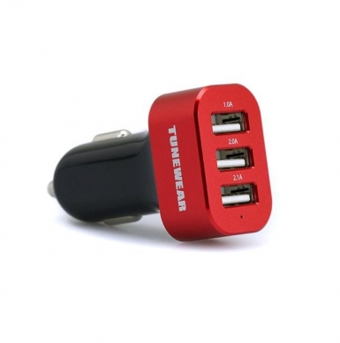 Tunewear Tunemax 3 Port Car Charger 5.1A - зарядно 5.1А за кола с три USB изхода за мобилни устройства