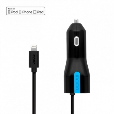 Incipio High Speed Car Charger Lightning + USB 4.8A PW-171 - мощно зарядно за кола с Lightning конектор и USB изход за смартфони и таблети