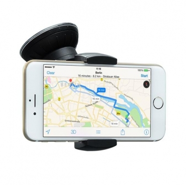 Just Mobile Xtand Go Car Holder - компактна поставка за кола и гладки повърхности за смартфони до 7.3 см. ширина 