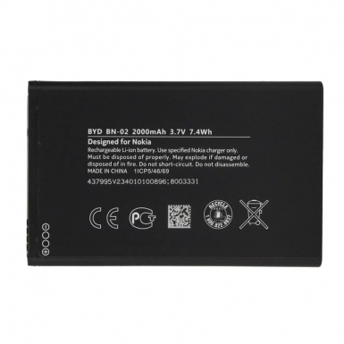 Nokia Battery BN-02 2000mAh - оригинална батерия за Nokia XL