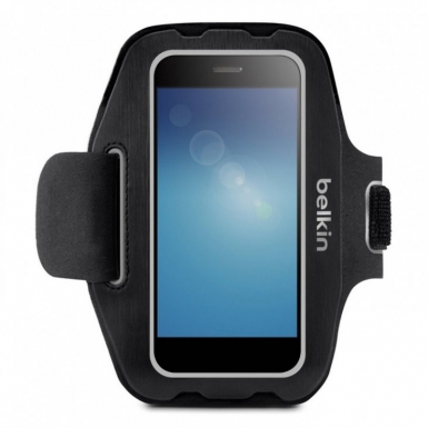 Belkin Sport Armband Sport-Fit F8M953btC00 Universal - неопренов спортен калъф за ръка за iPhone 8 Plus и смартфони до 5.5 инча (черен)