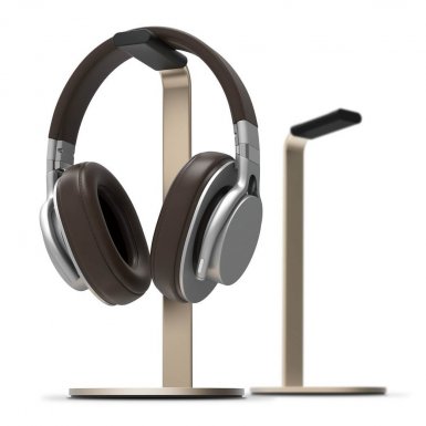 Elago H Stand - дизайнерска алуминиева поставка за слушалки (златиста)