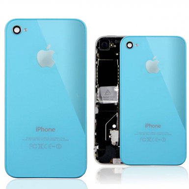 iPhone 4S Backcover - резервен заден капак за iPhone 4S (светлосин)