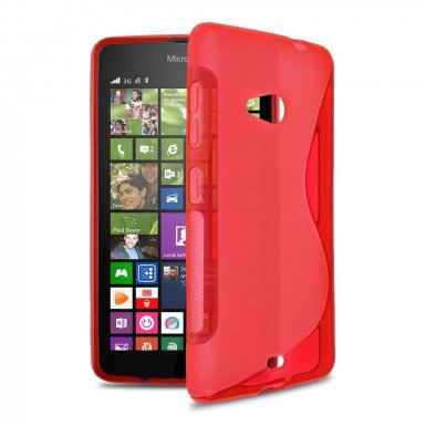 S-Line Cover Case - силиконов (TPU) калъф за Microsoft Lumia 535 (червен)