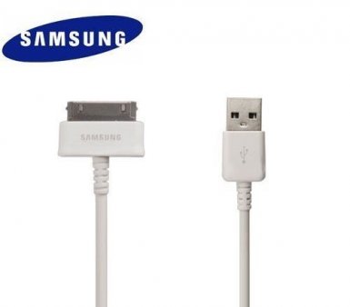 Samsung ECB-DP4AWE USB Data Cable - синхронизиращ и зареждащ кабел за Galaxy Tab 7.0 (2), 8.0, 10.1 (бял) (bulk)