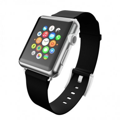 Incipio Premium Leather Watch Band - класическа кожена каишка за Apple Watch 38мм, 40мм (черен)